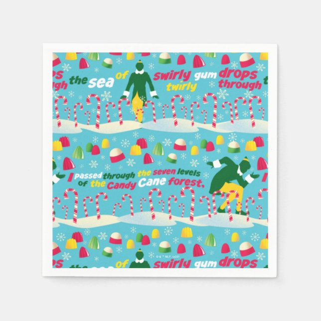 Servilleta De Papel Buddy the Elf Candy Pattern (Anverso)