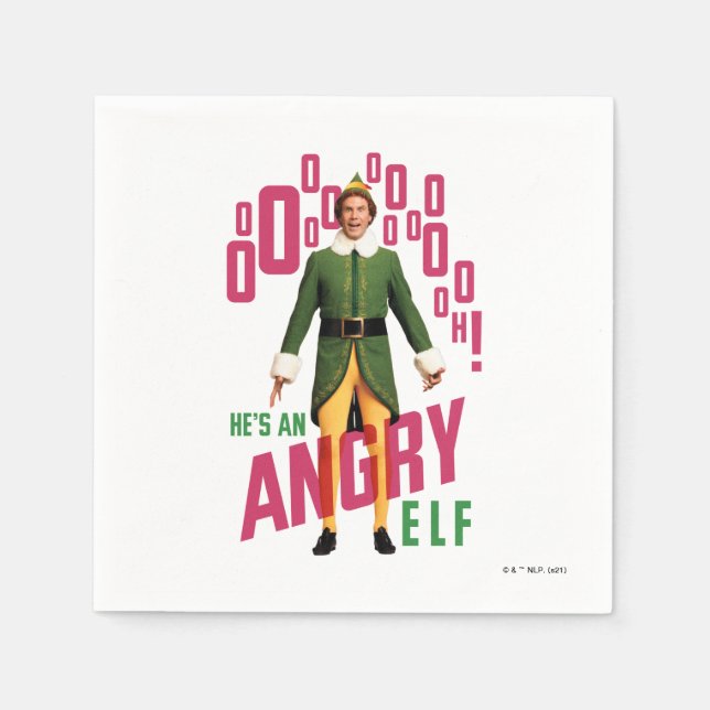 Servilleta De Papel Buddy the Elf | Es un elfo enojado (Anverso)