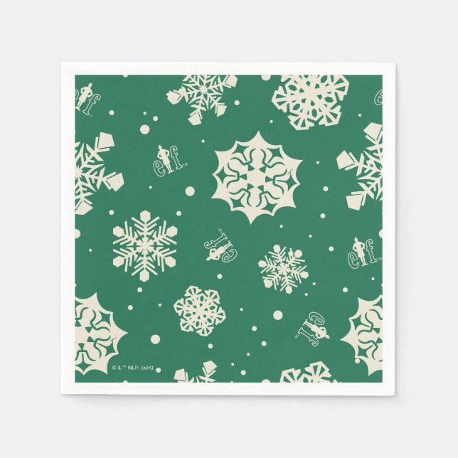 Servilleta De Papel Buddy the Elf Snowflake Pattern (Anverso)