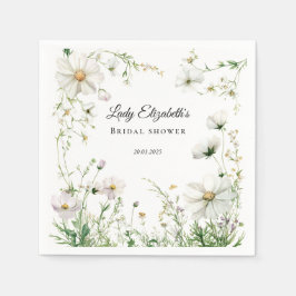 Servilleta De Papel Budget Purple Florals Bridgerton Bridal Shower