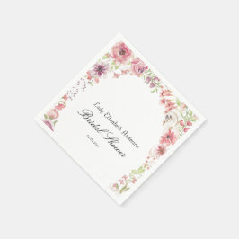 Servilleta De Papel Budget Purple Florals Bridgerton Bridal Shower