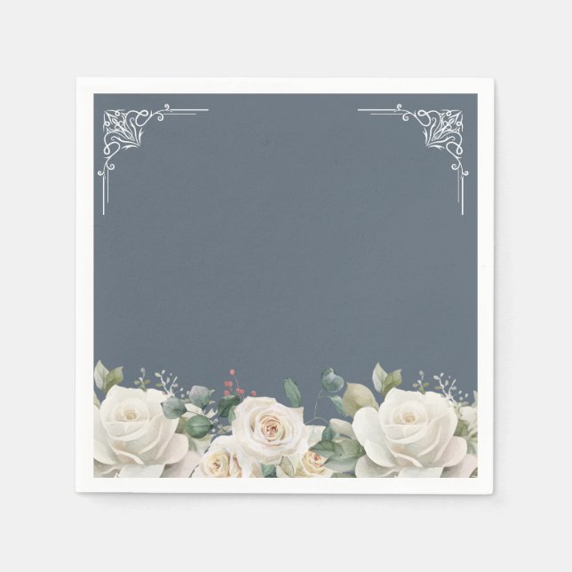 Servilleta De Papel Budget Purple Florals Bridgerton Bridal Shower (Anverso)