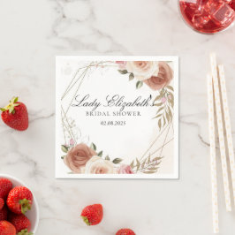 Servilleta De Papel Budget Purple Florals Bridgerton Bridal Shower