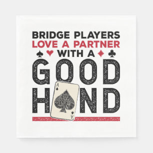 Servilleta De Papel Buena mano de Funny Bridge Player Partner