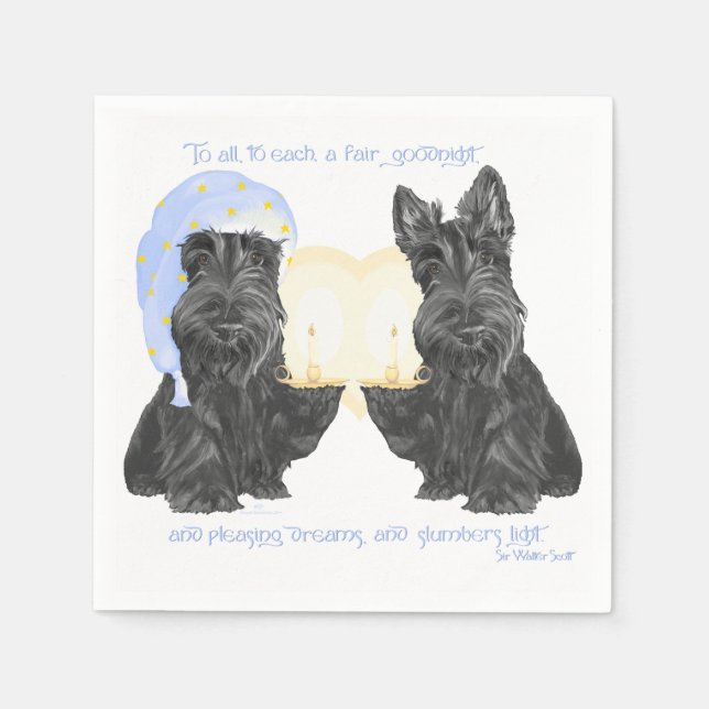 Servilleta De Papel Buenas noches Scotties (Anverso)