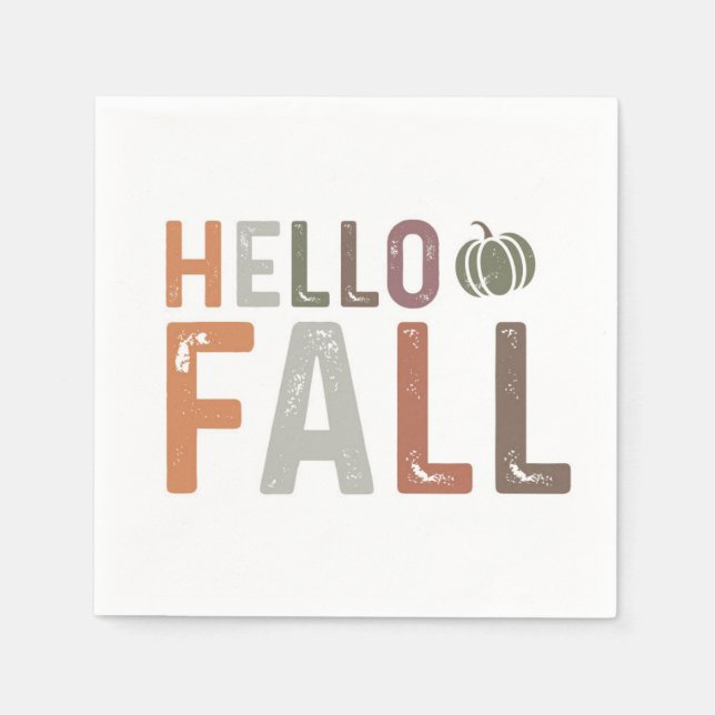 Servilleta De Papel Bueno, hola otoño (Anverso)