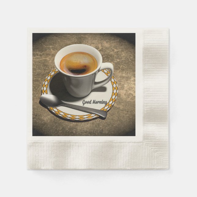 Servilleta De Papel Buenos días, buen café (Anverso)