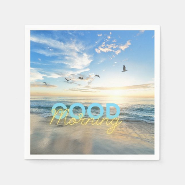 Servilleta De Papel Buenos días cielo azul (Anverso)