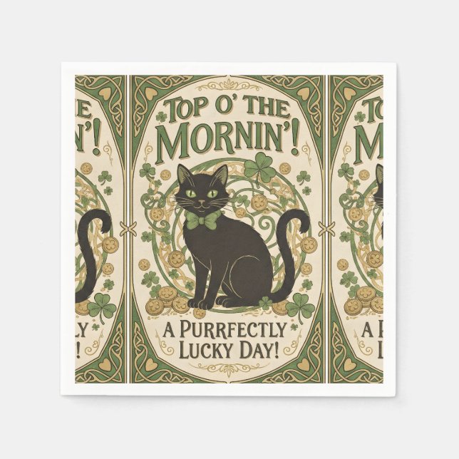 Servilleta De Papel Buenos Días - Día de San Patricio (Anverso)