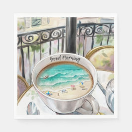 Servilleta De Papel Buenos días en una copa