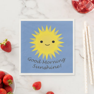Servilleta De Papel Buenos días Sunshine Cute Kawaii Sun Napkins