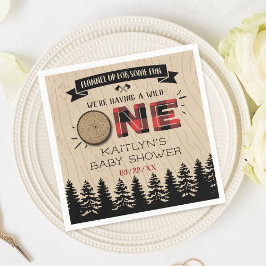 Servilleta De Papel Búfalo de bosque rústico colocado salvaje en un Ba