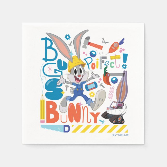 Servilleta De Papel BUGS BUNNY BUILDERS™| BUGS BUNNY™ Herramientas de  (Anverso)