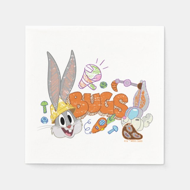 Servilleta De Papel BUGS BUNNY BUILDERS™| BUGS BUNNY™ Sketch Art (Anverso)