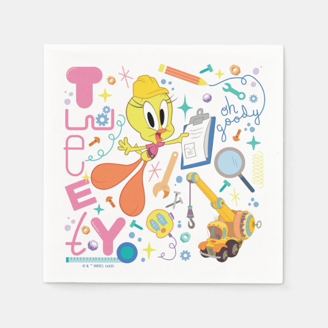 Servilleta De Papel BUGS BUNNY BUILDERS™| Herramientas de trabajo TWEE (Anverso)