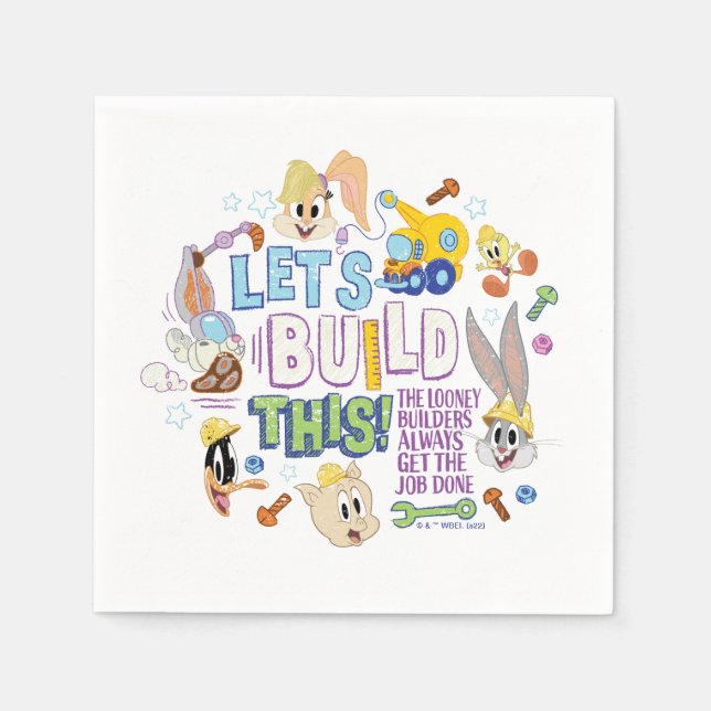 Servilleta De Papel BUGS BUNNY BUILDERS™| "Let's Build This" Sketch (Anverso)
