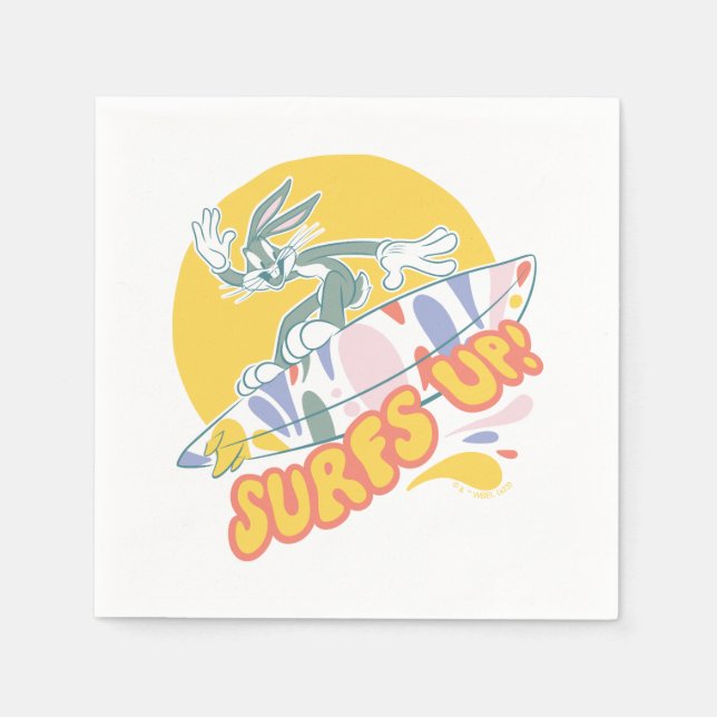 Servilleta De Papel BUGS BUNNY™ - ¡Surfs Up! (Anverso)