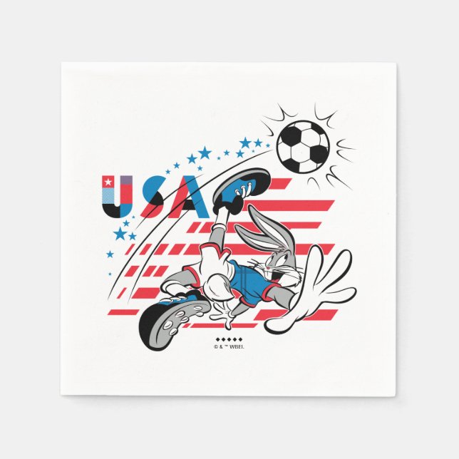 Servilleta De Papel BUGS BUNNY™ Team USA Soccer Graphic (Anverso)