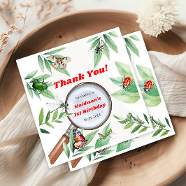 Servilleta De Papel Bugs & Insects Vintage Birthday Party