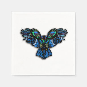 Servilleta De Papel Búho Azul
