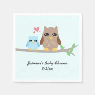 Servilleta De Papel Búho Baby Shower de Cute Boy