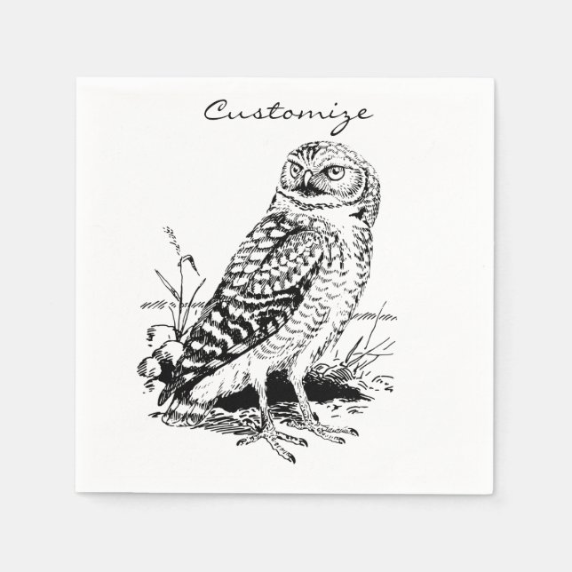 Servilleta De Papel Búho de Barn Thunder_Cove (Anverso)