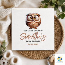 Búho de la Caricatura Cuta Bebé Ducha