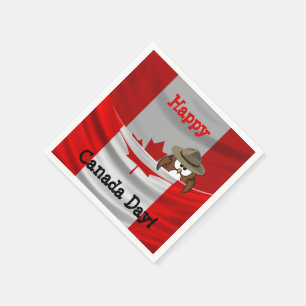 Servilleta De Papel búho del Día de Canadá