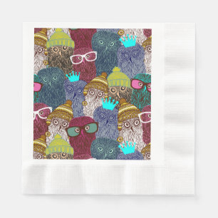 Servilleta De Papel Búho en la corona