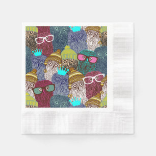 Servilleta De Papel Búho en la corona