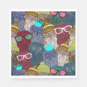 Servilleta De Papel Búho en la corona