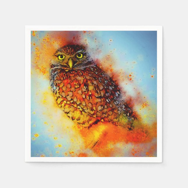 Servilleta De Papel búho salpicado (Anverso)