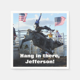 Servilleta De Papel Bull Rider y Bucking Rodeo