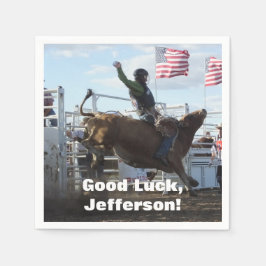 Servilleta De Papel Bull Rider y Bucking Rodeo