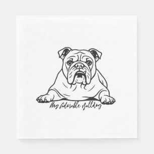 Servilleta De Papel Bulldog Adorable