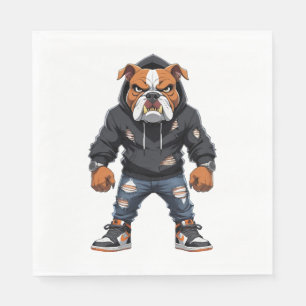 Servilleta De Papel Bulldog Alfa Urbano - Mascota estilo calle