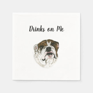 Servilleta De Papel Bulldog Cocktail Napkins