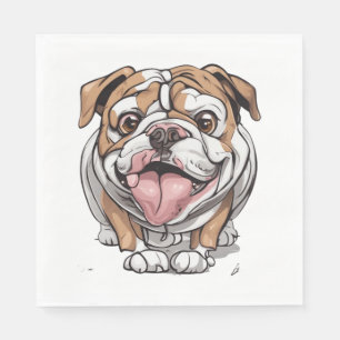 Servilleta De Papel Bulldog feliz
