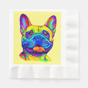 Servilleta De Papel Bulldog francés en color