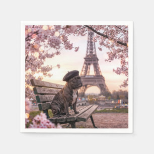 Servilleta De Papel Bulldog Francés en París