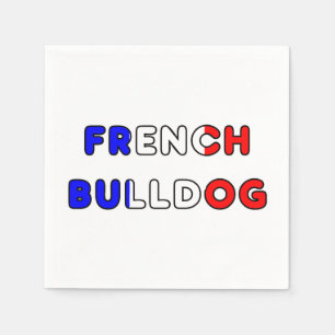 Servilleta De Papel bulldog francés flg en nombre