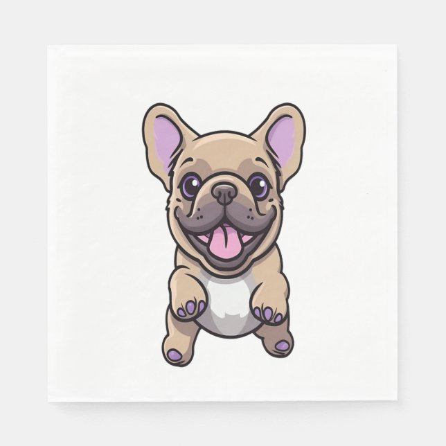 Servilleta De Papel Bulldog francés Lilac 9 (Anverso)
