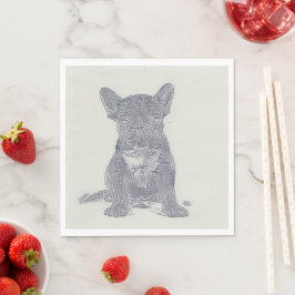 Servilleta De Papel Bulldog francés Lover