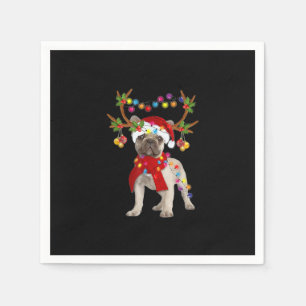 Servilleta De Papel Bulldog francés: magnífico árbol de navidad de 