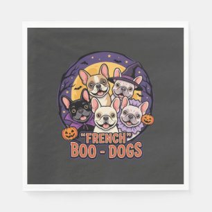 Servilleta De Papel Bulldog Francés Vector de Perros Boo de Halloween