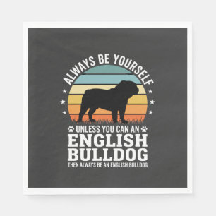 Servilleta De Papel Bulldog Inglés Atardecer Sé Tú Mismo Perro
