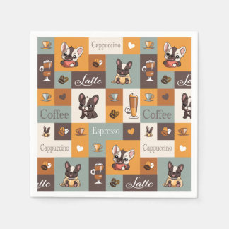 Servilleta De Papel Bulldog lindo café amor