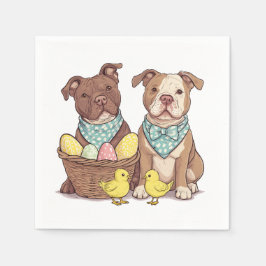 Servilleta De Papel Bulldoges del foso de Pascua