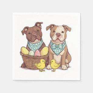 Servilleta De Papel Bulldoges del foso de Pascua