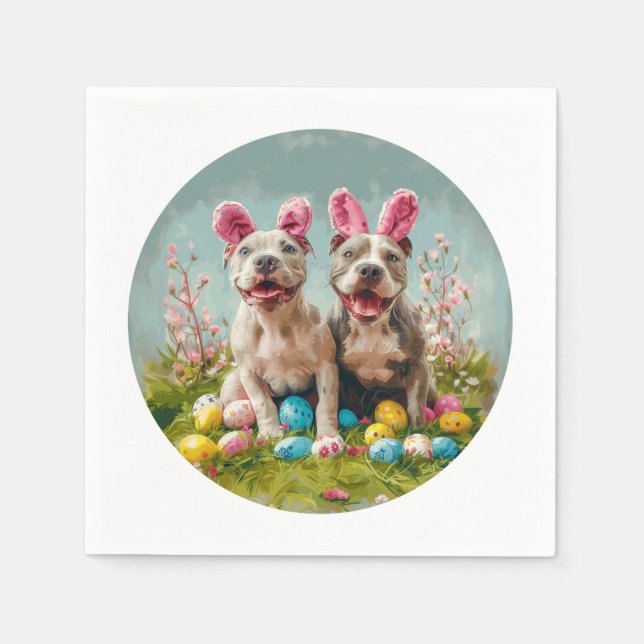 Servilleta De Papel Bulldoges del foso de Pascua (Anverso)